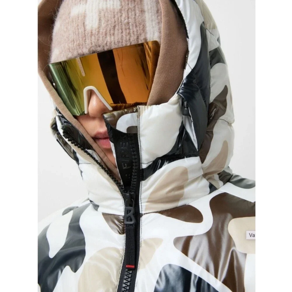 Bogner Fire + Ice Vally-D Puffer Jacket Camo Hooded Down Coat XS 4 34 NWT NEW